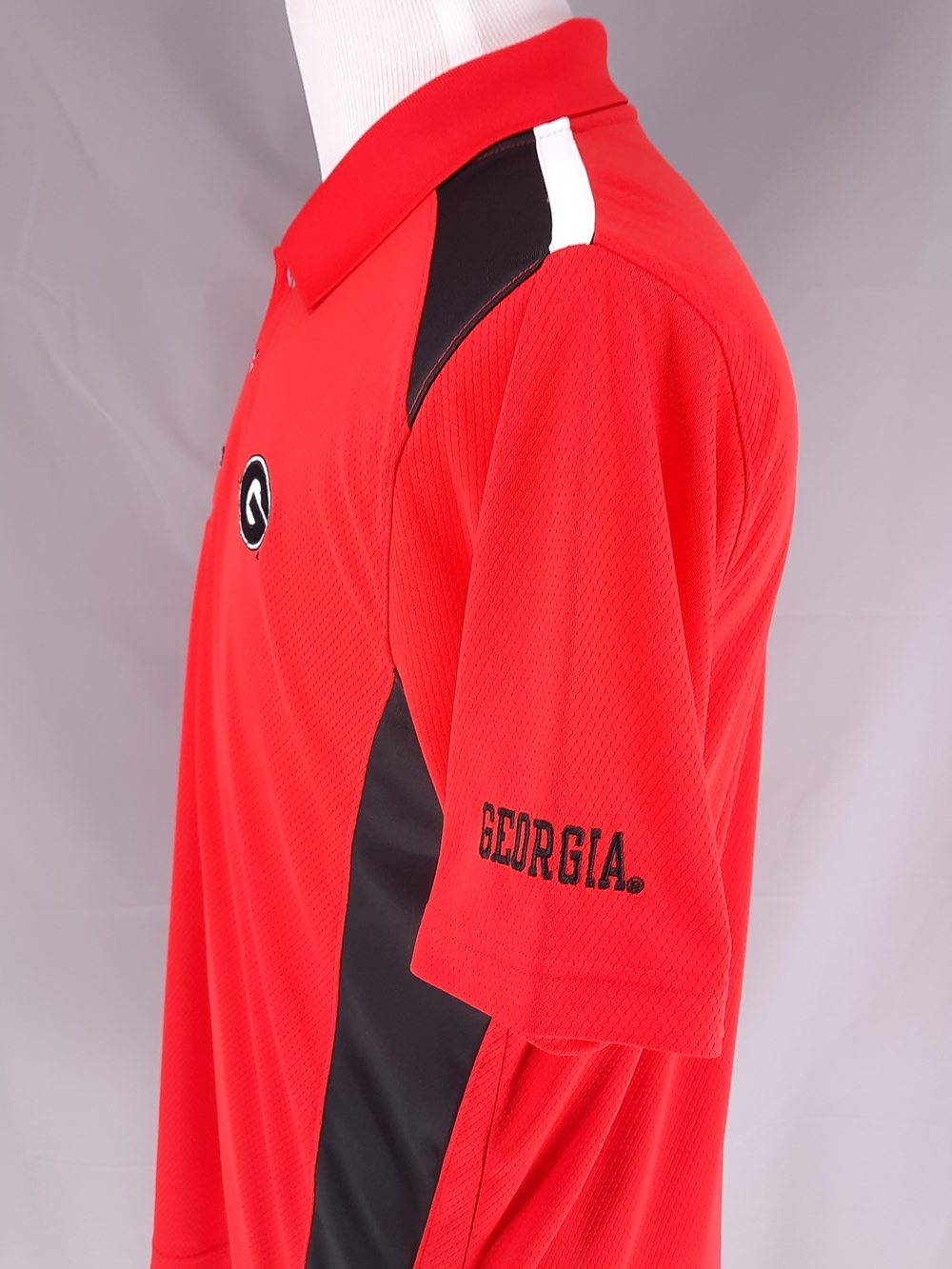 NEW Georgia Bulldogs Polo Shirt Men's L Red NCAA Football Majestic Section 101 - Picture 7 of 10